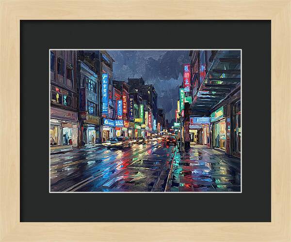 Neon Reflections In The City