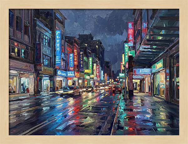 Neon Reflections In The City