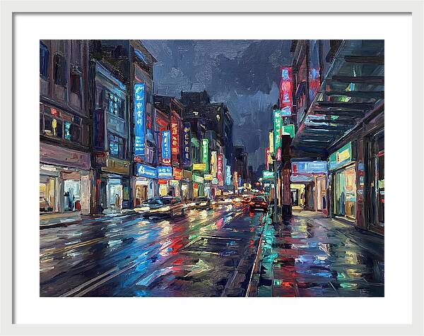 Neon Reflections In The City