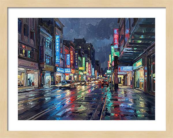 Neon Reflections In The City