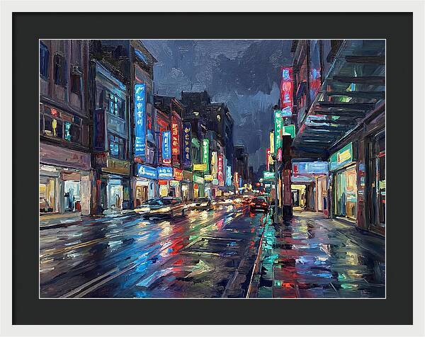 Neon Reflections In The City