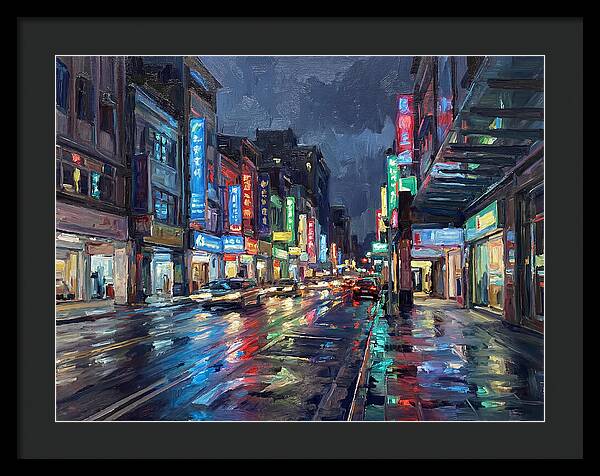 Neon Reflections In The City
