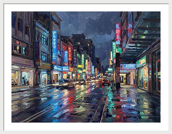Neon Reflections In The City