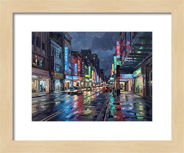 Neon Reflections In The City