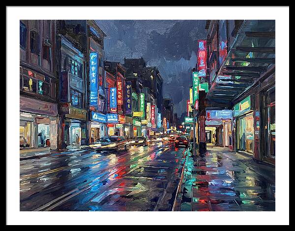 Neon Reflections In The City