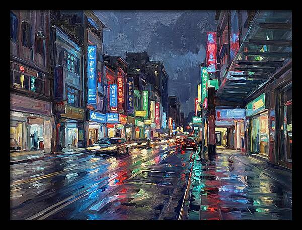 Neon Reflections In The City