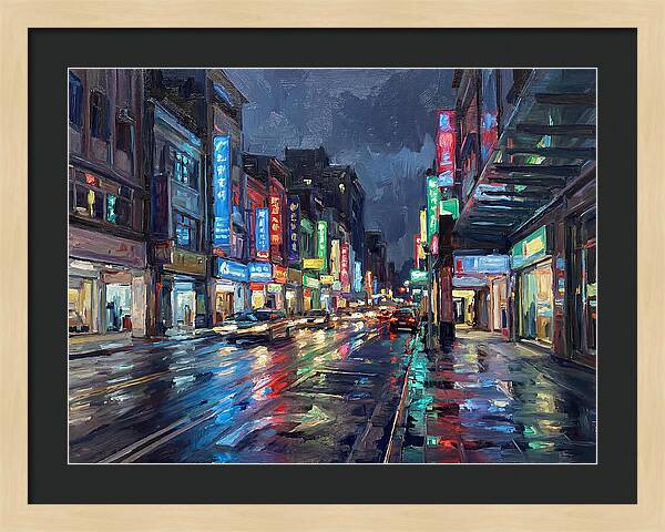 Neon Reflections In The City
