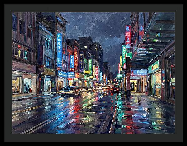 Neon Reflections In The City