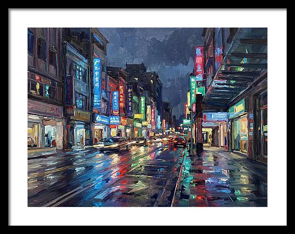 Neon Reflections In The City