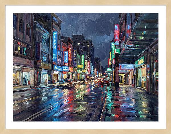 Neon Reflections In The City