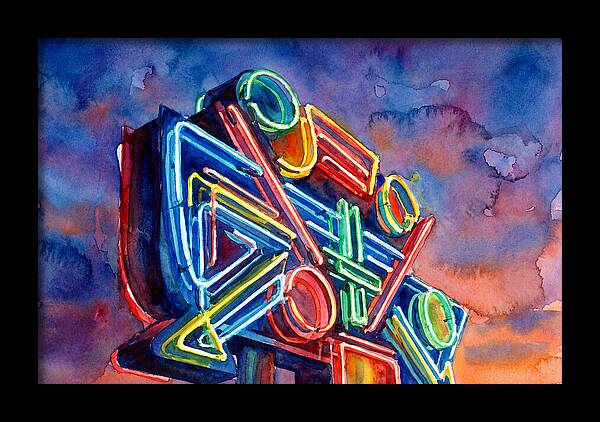 Neon Sign Against Twilight Sky