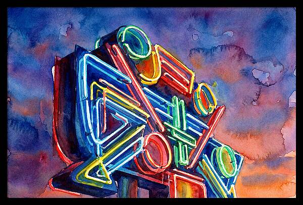 Neon Sign Against Twilight Sky