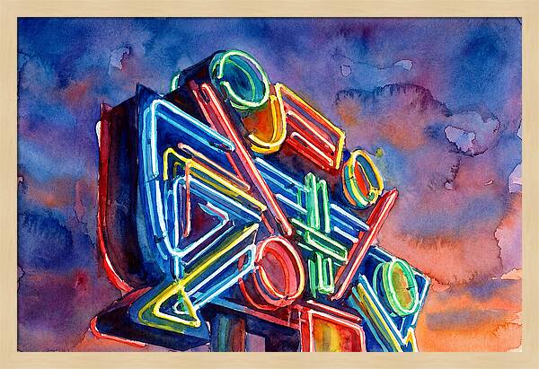 Neon Sign Against Twilight Sky