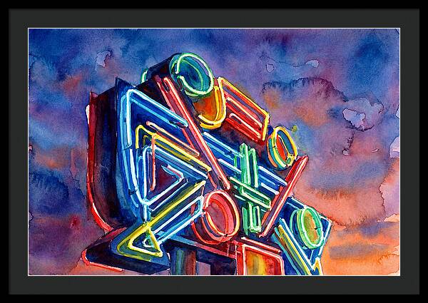 Neon Sign Against Twilight Sky