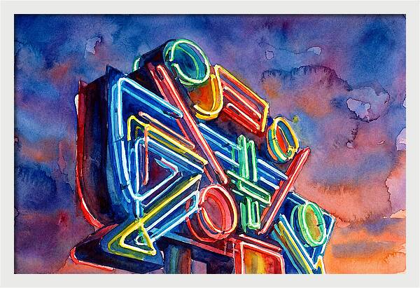 Neon Sign Against Twilight Sky