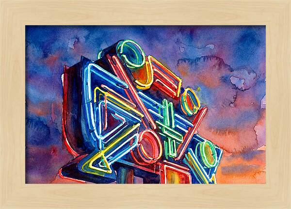 Neon Sign Against Twilight Sky