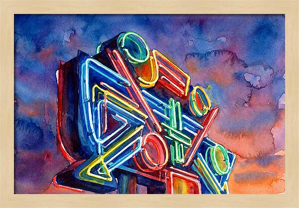 Neon Sign Against Twilight Sky