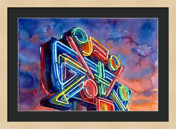 Neon Sign Against Twilight Sky