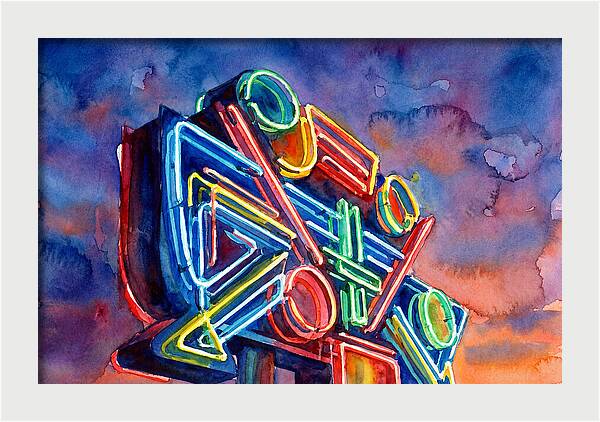Neon Sign Against Twilight Sky