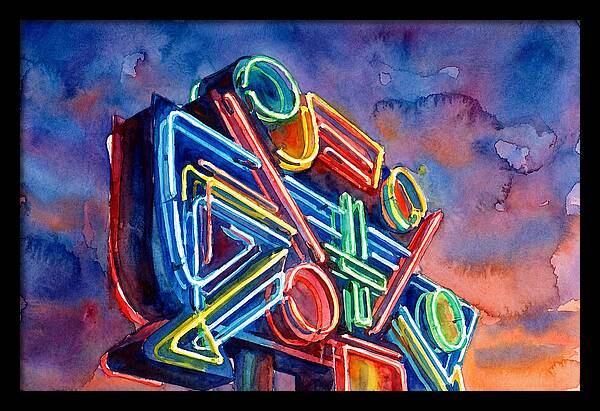 Neon Sign Against Twilight Sky