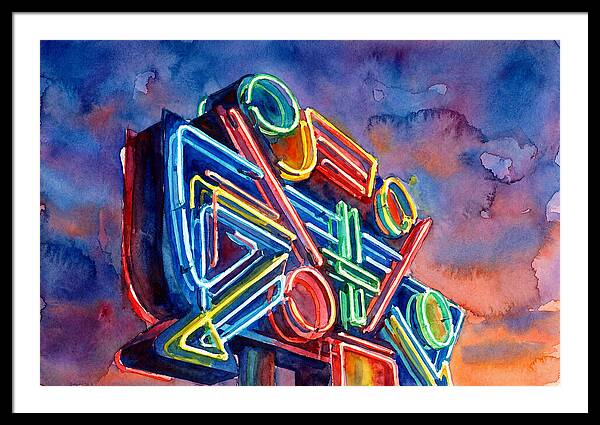 Neon Sign Against Twilight Sky