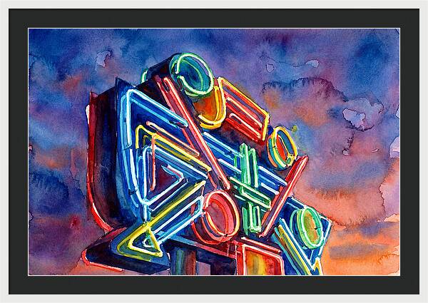 Neon Sign Against Twilight Sky