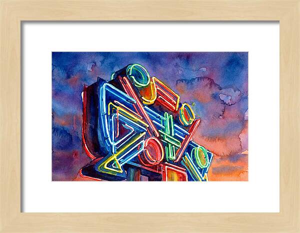Neon Sign Against Twilight Sky