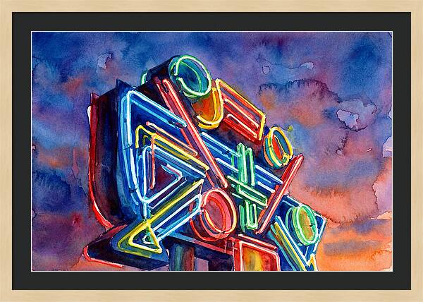 Neon Sign Against Twilight Sky