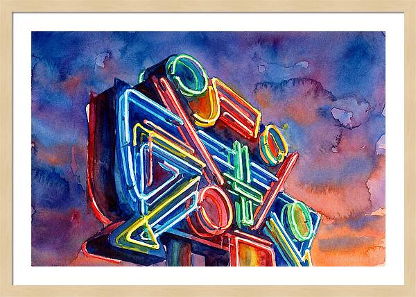 Neon Sign Against Twilight Sky