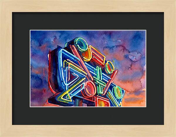 Neon Sign Against Twilight Sky