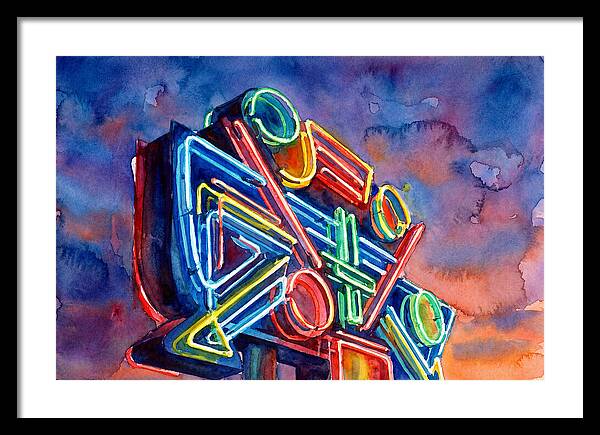 Neon Sign Against Twilight Sky
