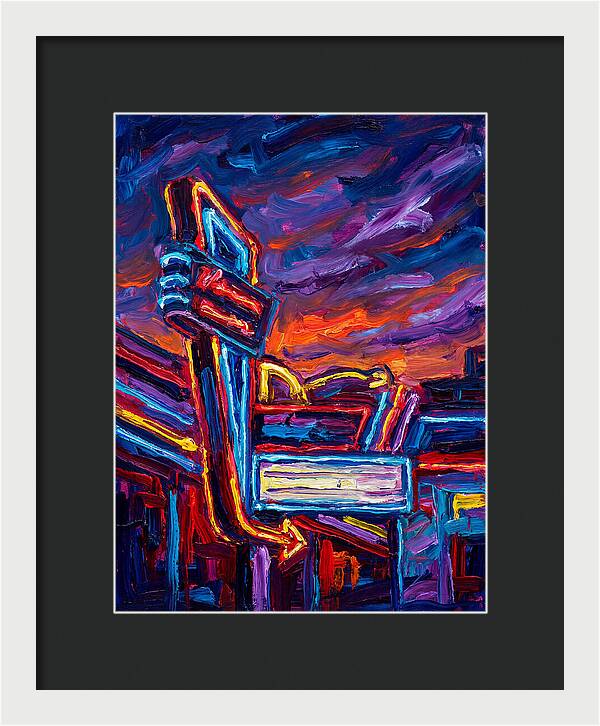Neon Sign In Expressionist Style
