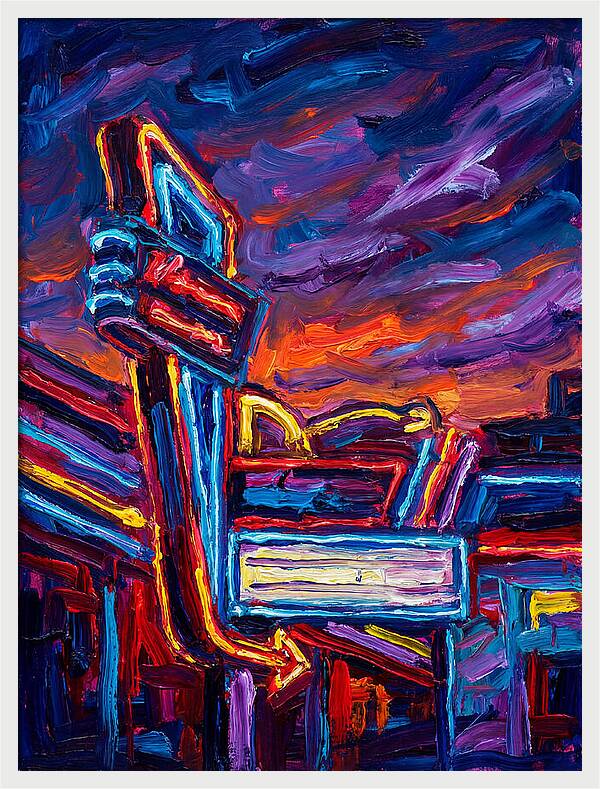 Neon Sign In Expressionist Style