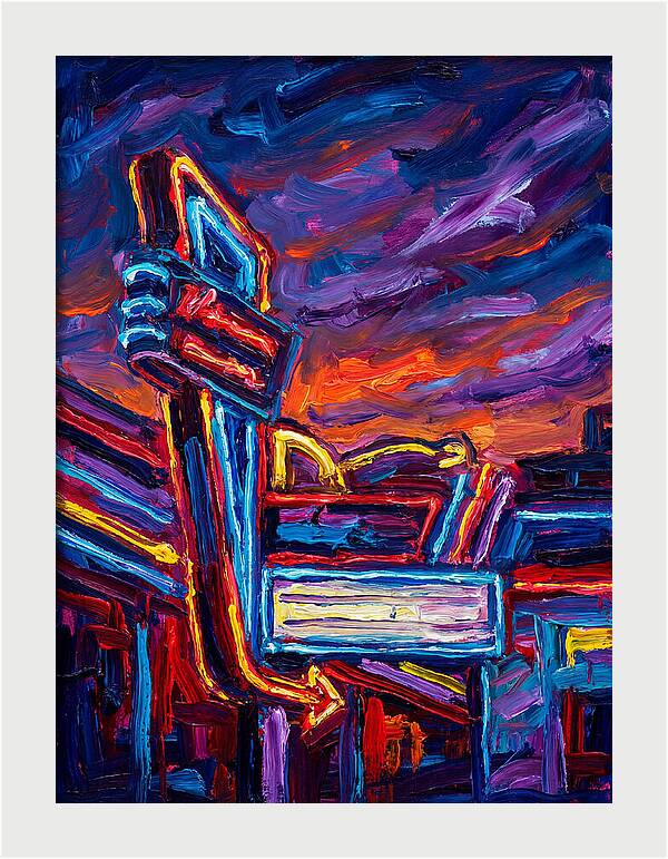 Neon Sign In Expressionist Style