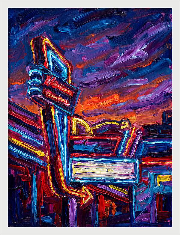 Neon Sign In Expressionist Style
