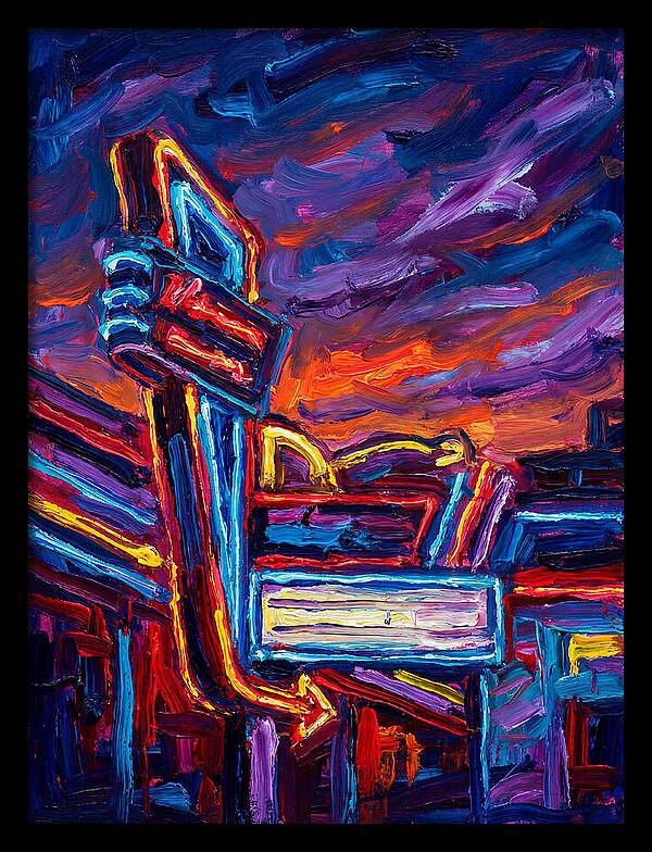 Neon Sign In Expressionist Style