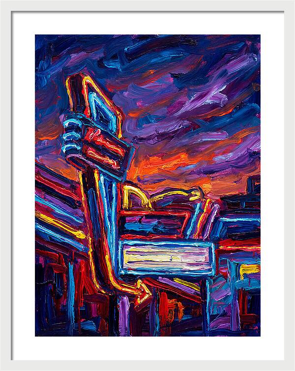 Neon Sign In Expressionist Style