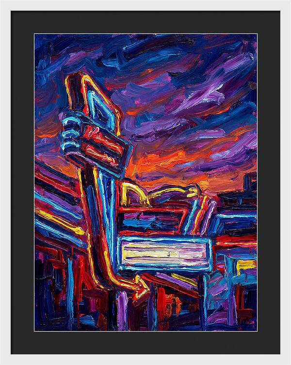 Neon Sign In Expressionist Style