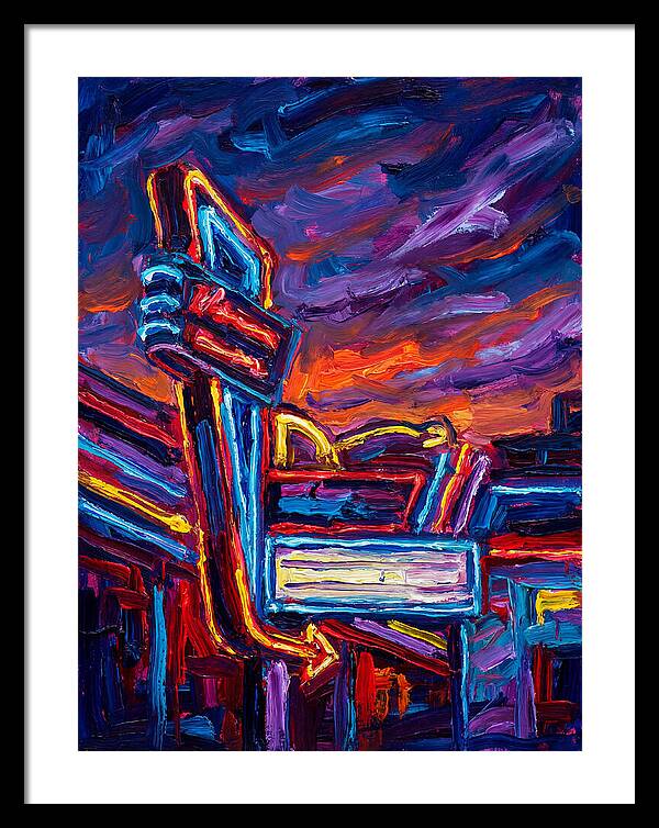 Neon Sign In Expressionist Style