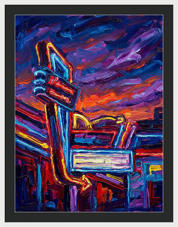 Neon Sign In Expressionist Style