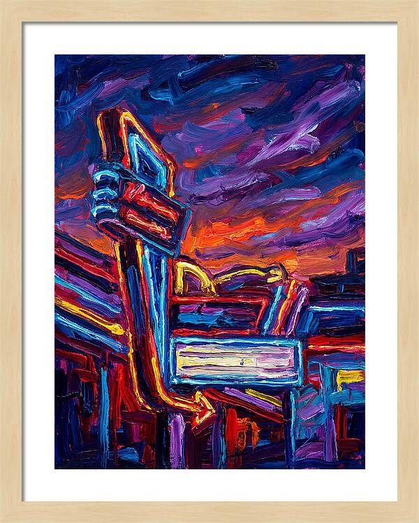 Neon Sign In Expressionist Style