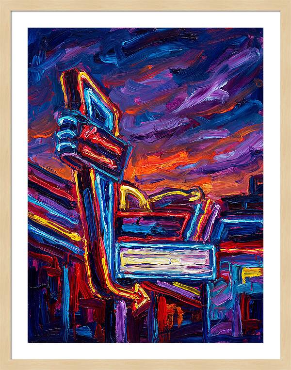 Neon Sign In Expressionist Style