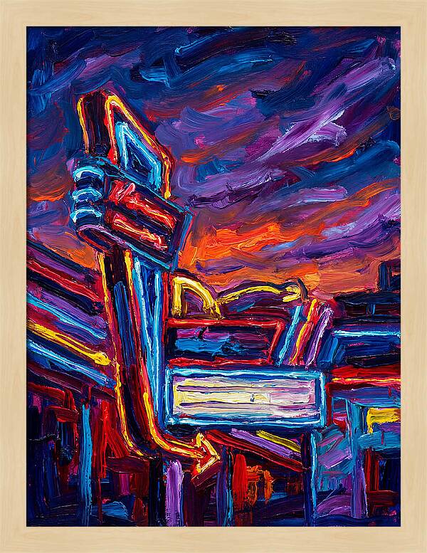 Neon Sign In Expressionist Style