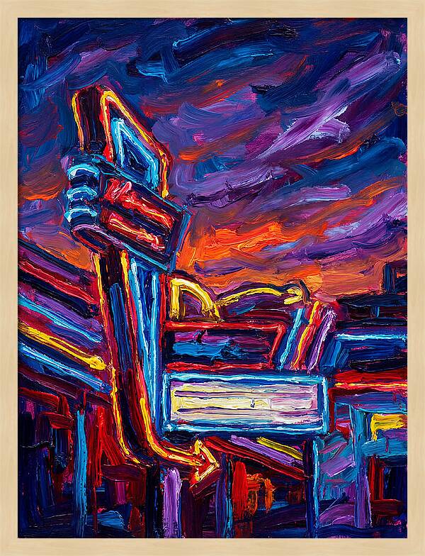 Neon Sign In Expressionist Style