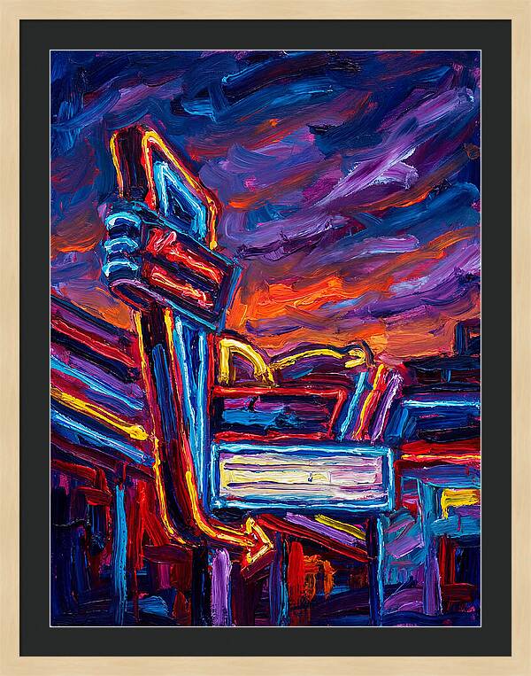 Neon Sign In Expressionist Style