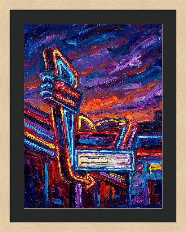 Neon Sign In Expressionist Style