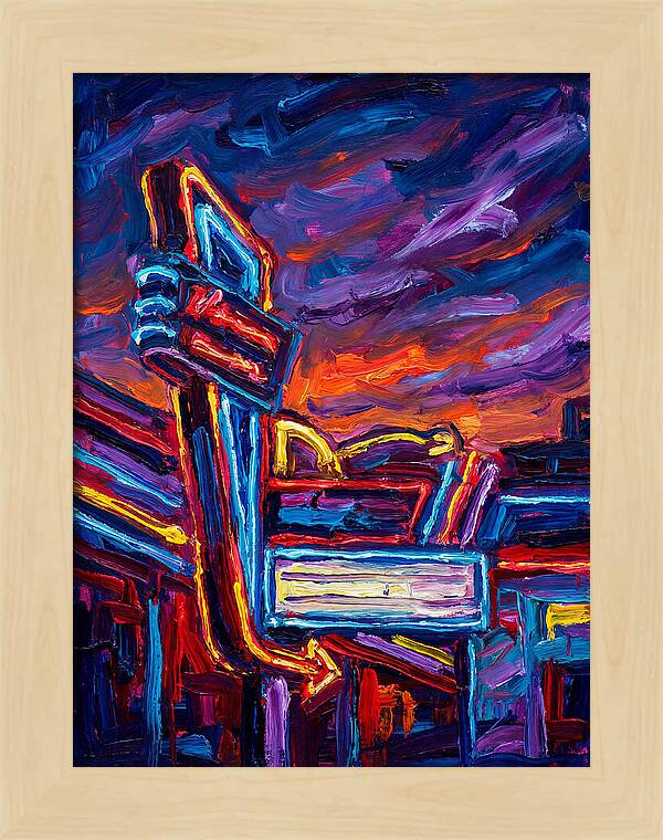 Neon Sign In Expressionist Style