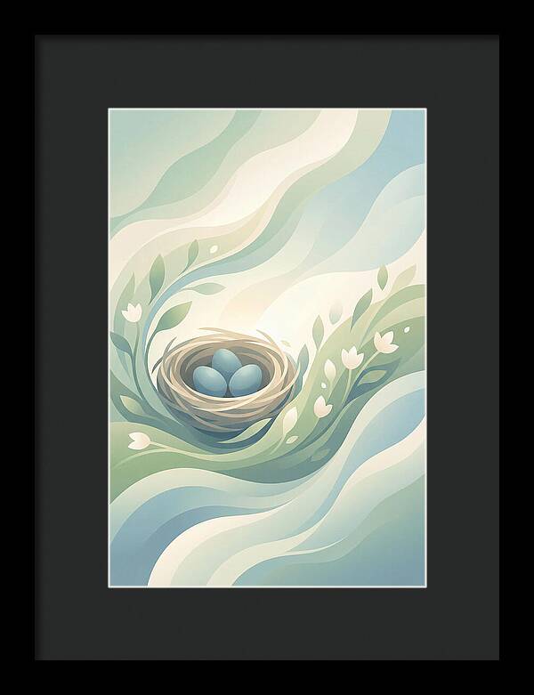 Nest With Blue Eggs