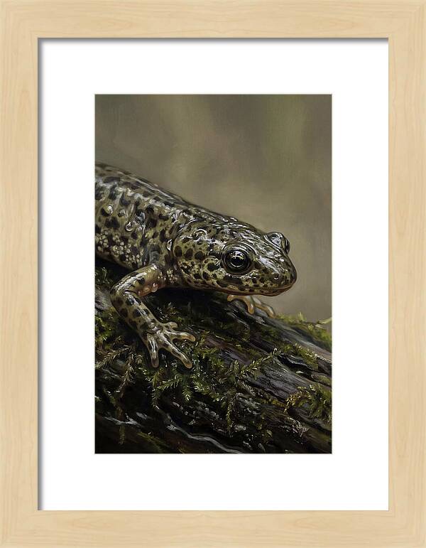Newt Among Mossy Logs