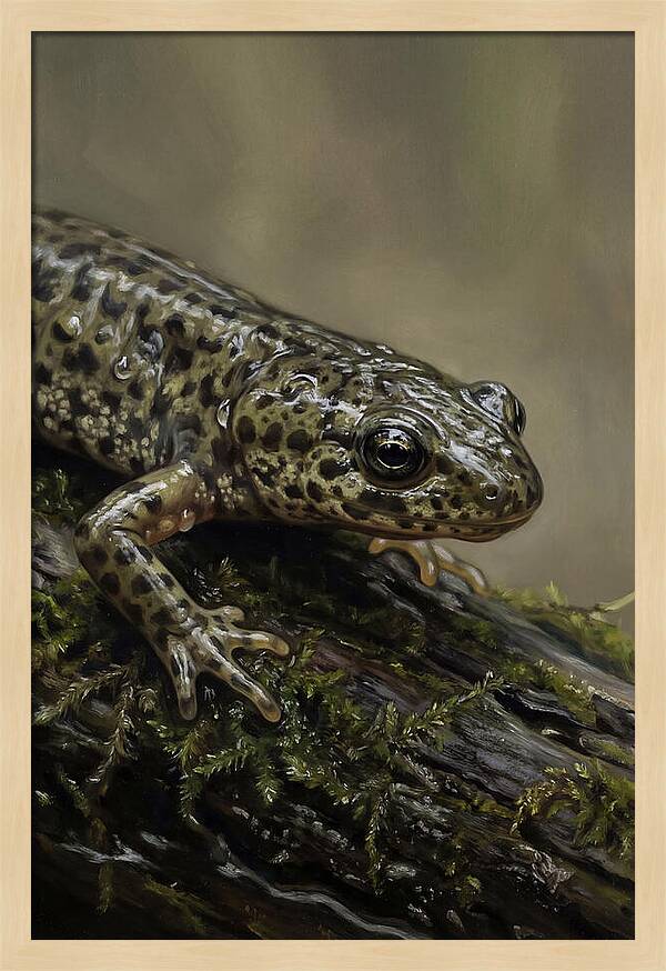 Newt Among Mossy Logs